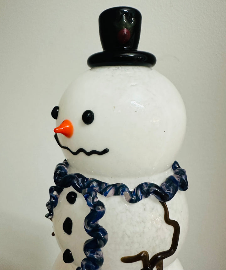 Snowman Large with Blue Scarf