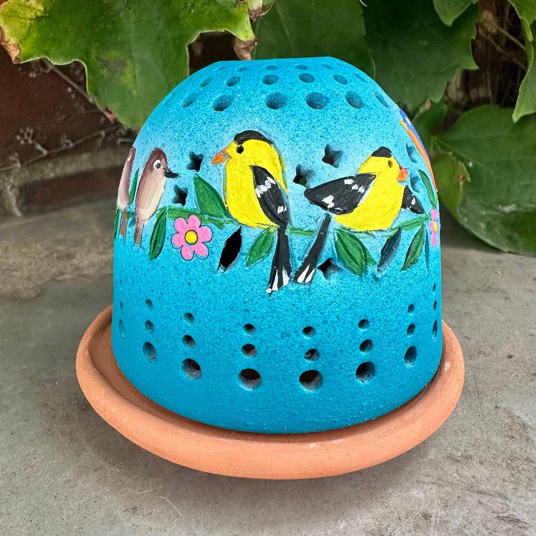 Aqua Songbird Garland Luminary