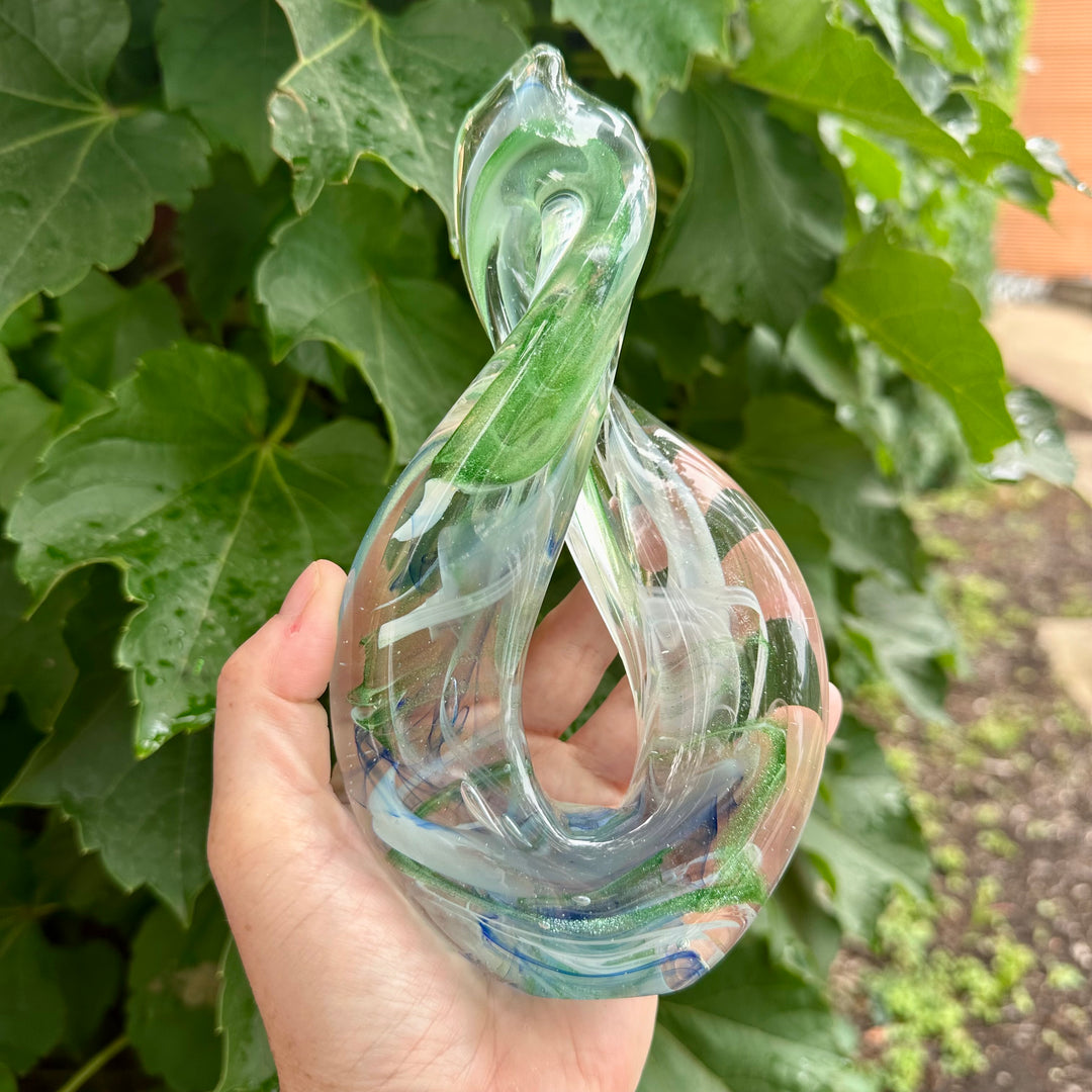 Infinity Loop Medium Green , White + Blue