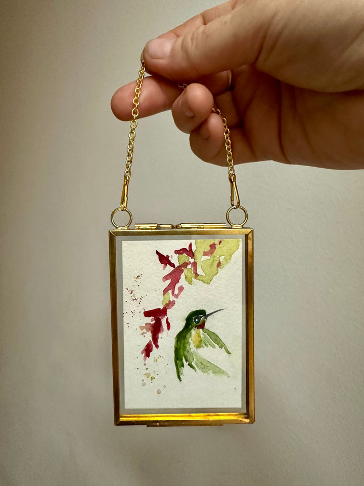 Mini Hummingbird + Flower