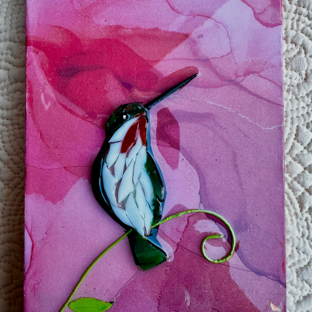 Hummingbird Mosaic Pink