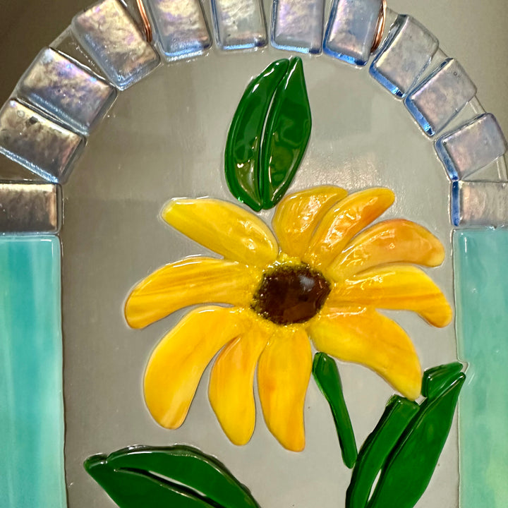 Brown-eyed Susan Fused Glass Arch