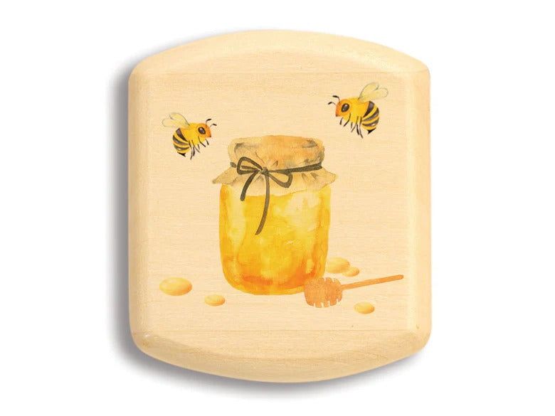 2" Flat Wide Aspen Bee Honey