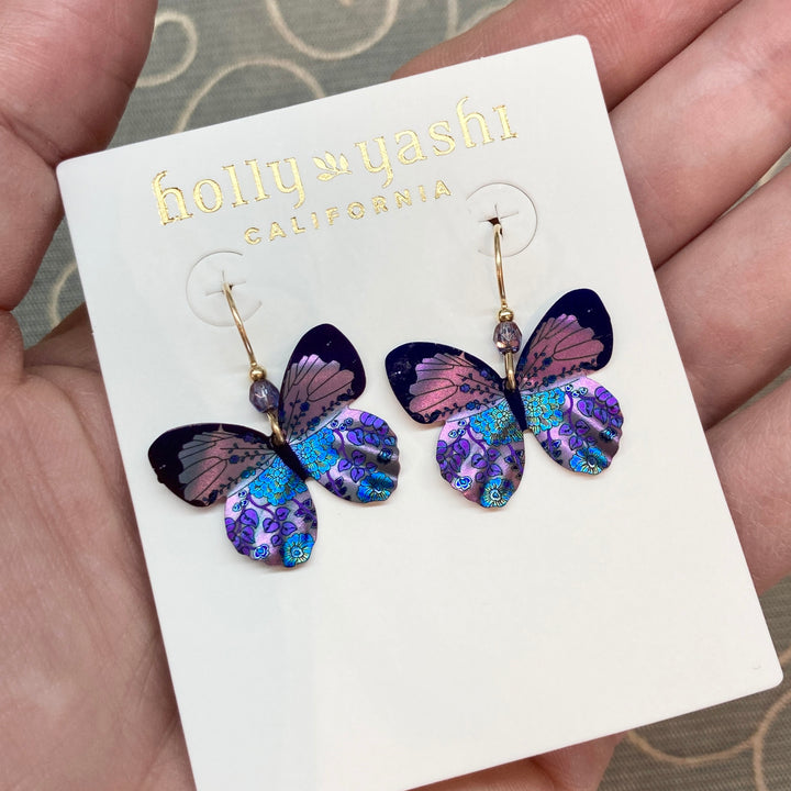 Blooming Butterfly Earrings Radiant Purple