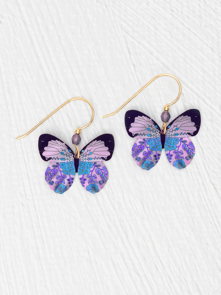 Blooming Butterfly Earrings Radiant Purple