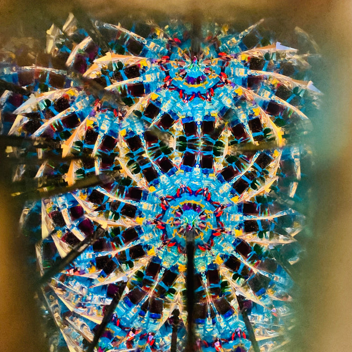 Wand Kaleidoscope Aqua Glass