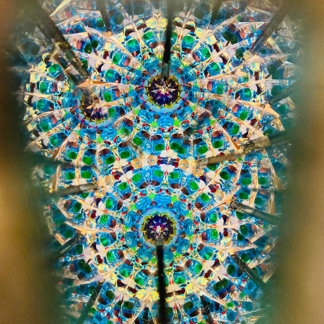 Wand Kaleidoscope Aqua Glass