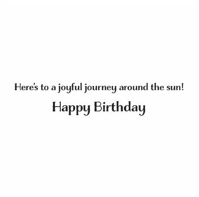 Birthday Card - Blue and Yellow Sunset