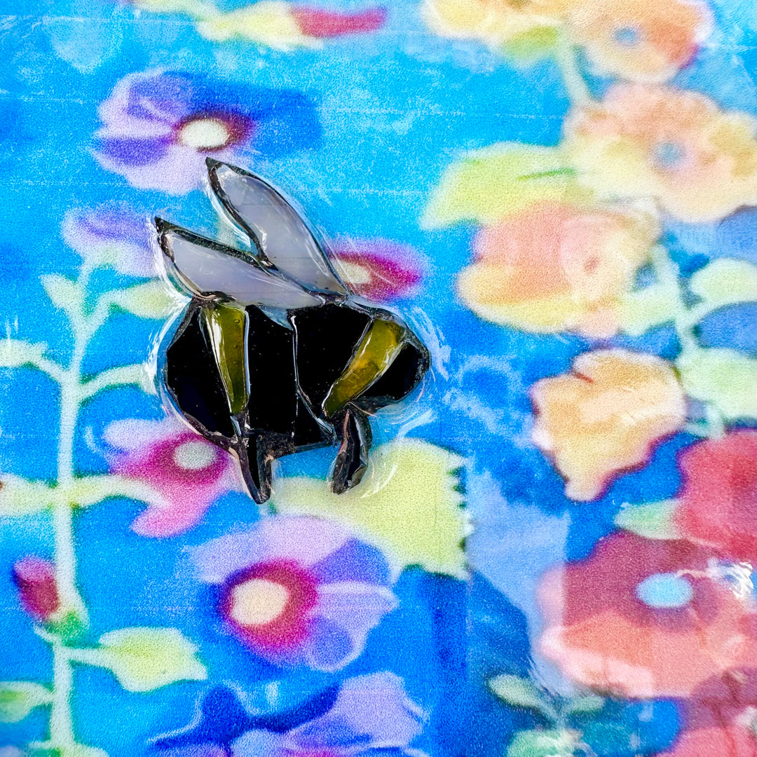 Hummingbird &amp; Bee Hollyhocks
