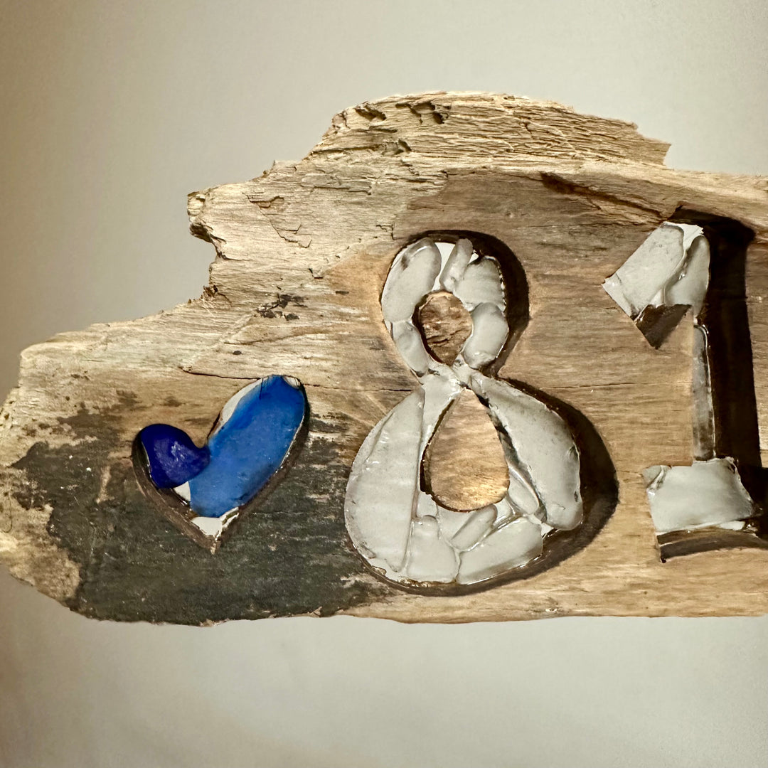 Driftwood + Beach Glass 814 Heart