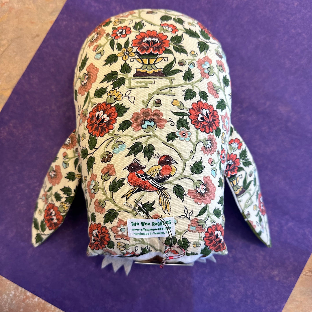 Plushie Owl Green Floral