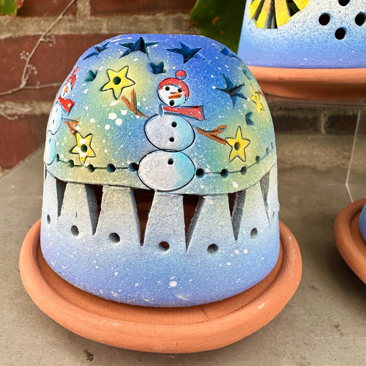 Snowman + Stars Luminary