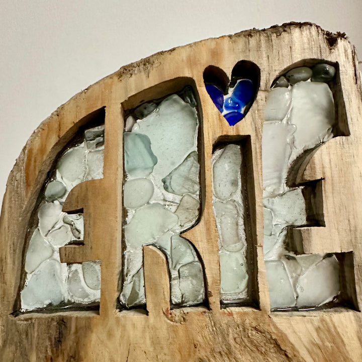 Driftwood + Beach Glass ERIE Boat