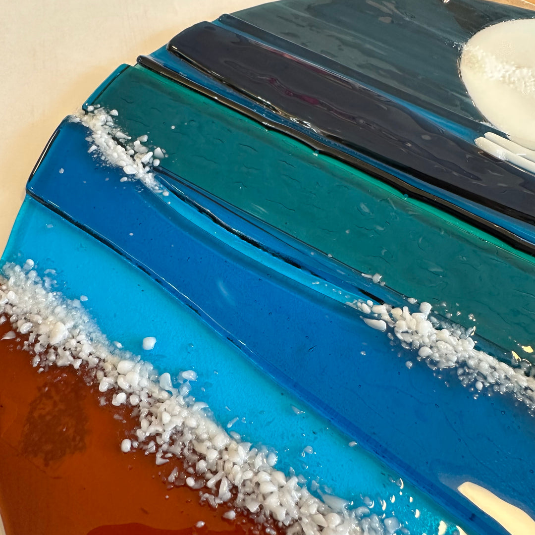 Moon + Beach Fused Glass