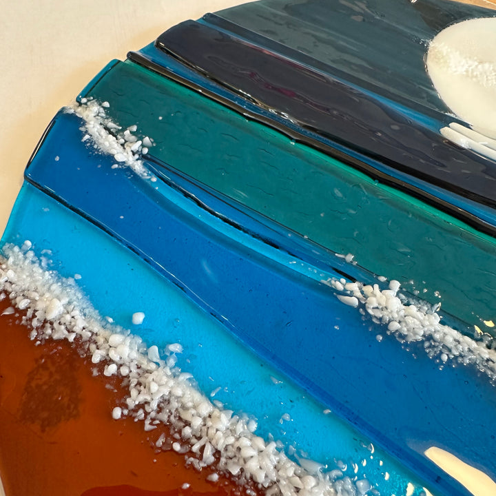 Moon + Beach Fused Glass