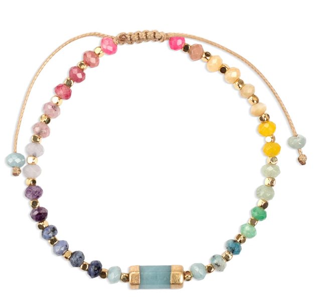 Chakra Glow Bracelet - Communications, Throat + Sacral Gold