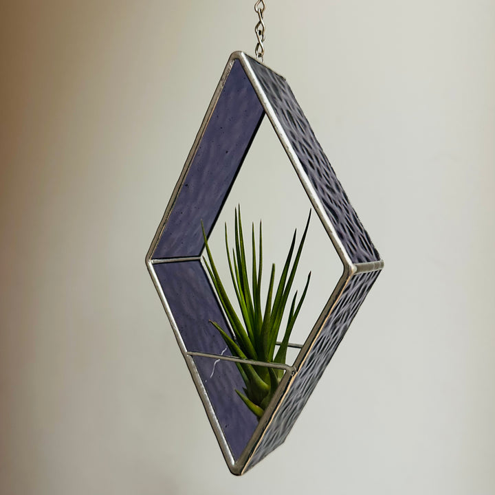 Stained Glass Air Plant Hanger Violet