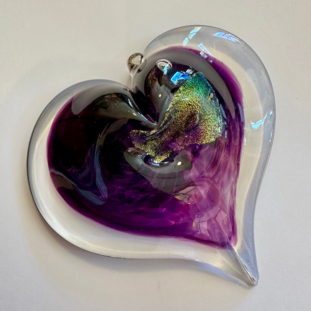 Medium Glass Heart - February