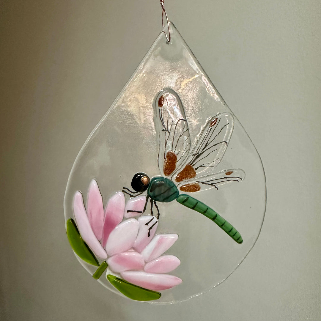 Large Dragonfly + Lotus Suncatcher