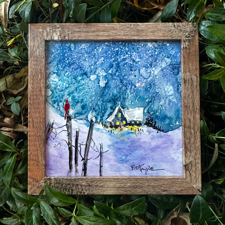 Warm Glow in Winter Medium Painting