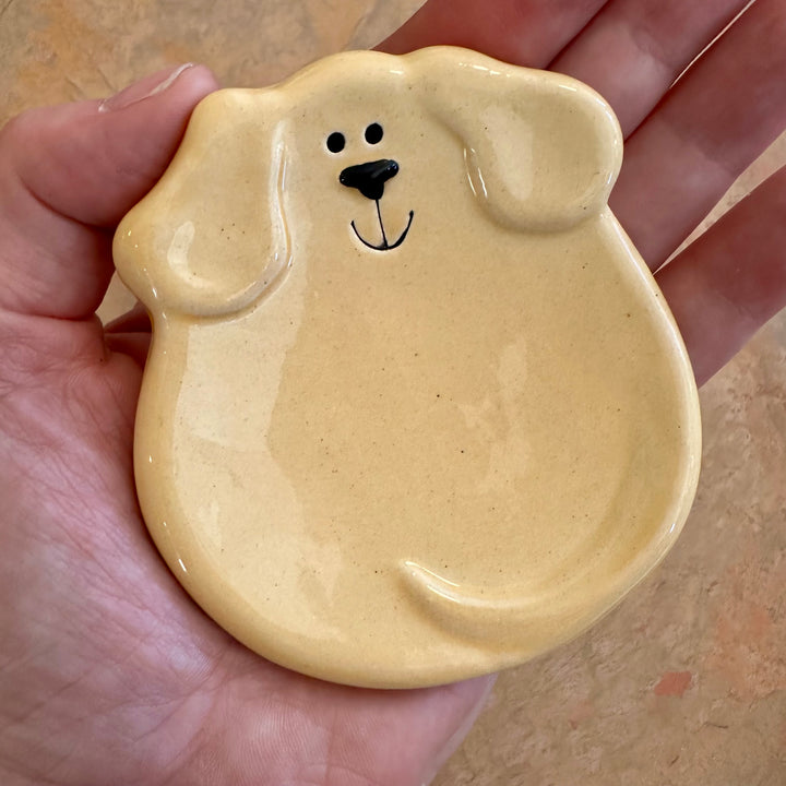 3" Yellow Dog Dish