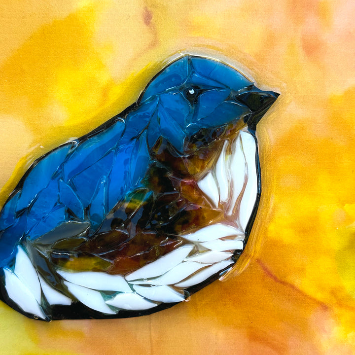 Blue Bird of Happiness Mosaic