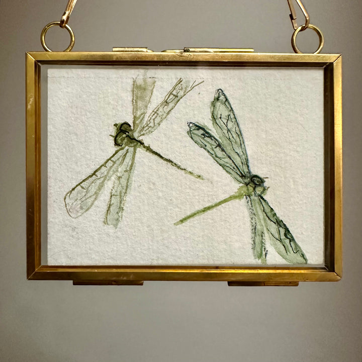 Mini Green Dragonfly Pair