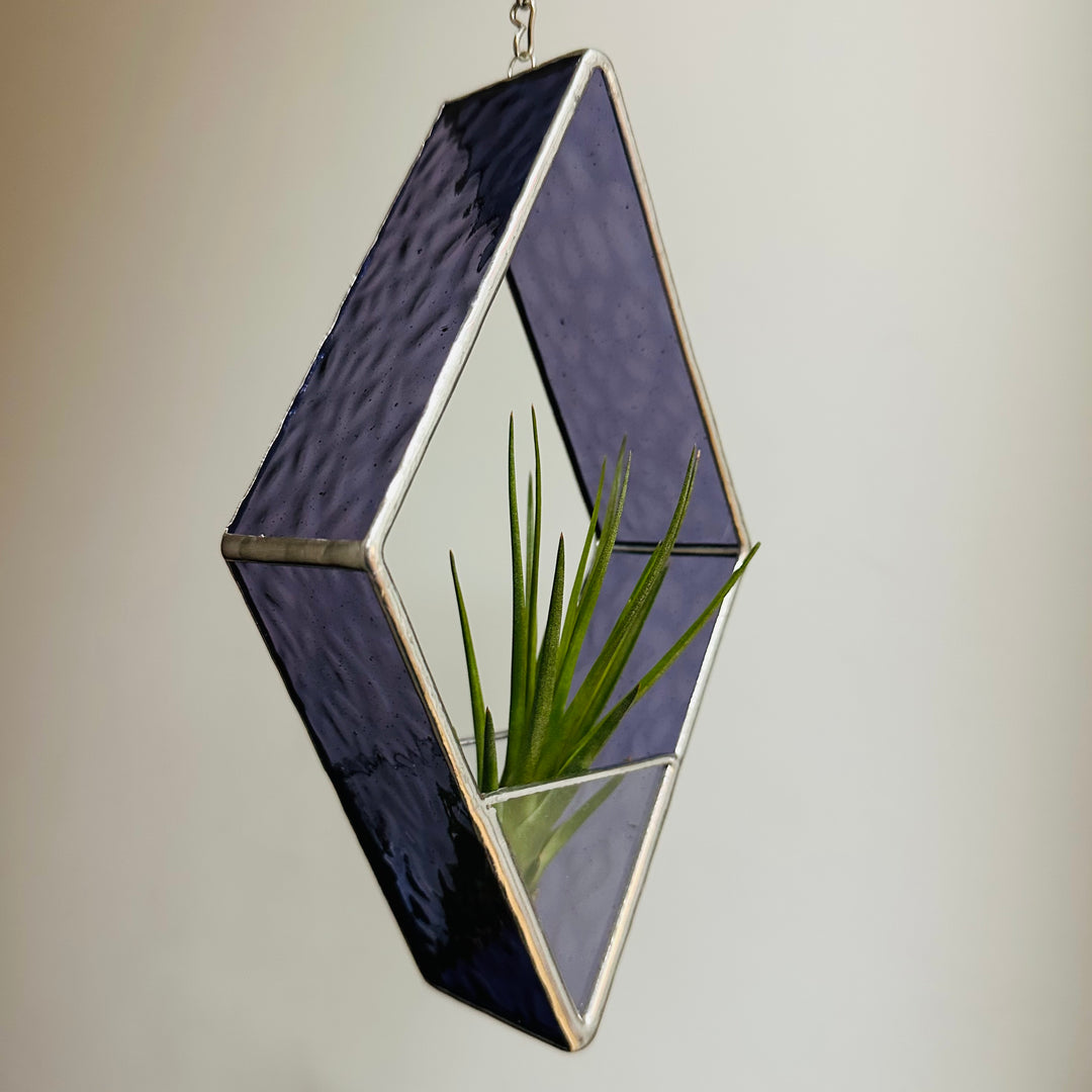 Stained Glass Air Plant Hanger Violet