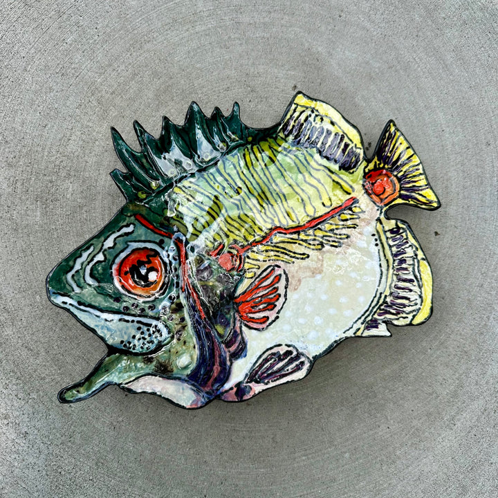 Fish Dish Extra Large Green Spike