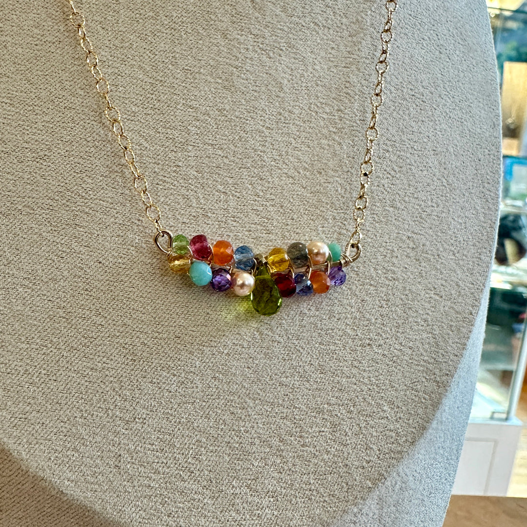 Multigem Layering Necklace Peridot