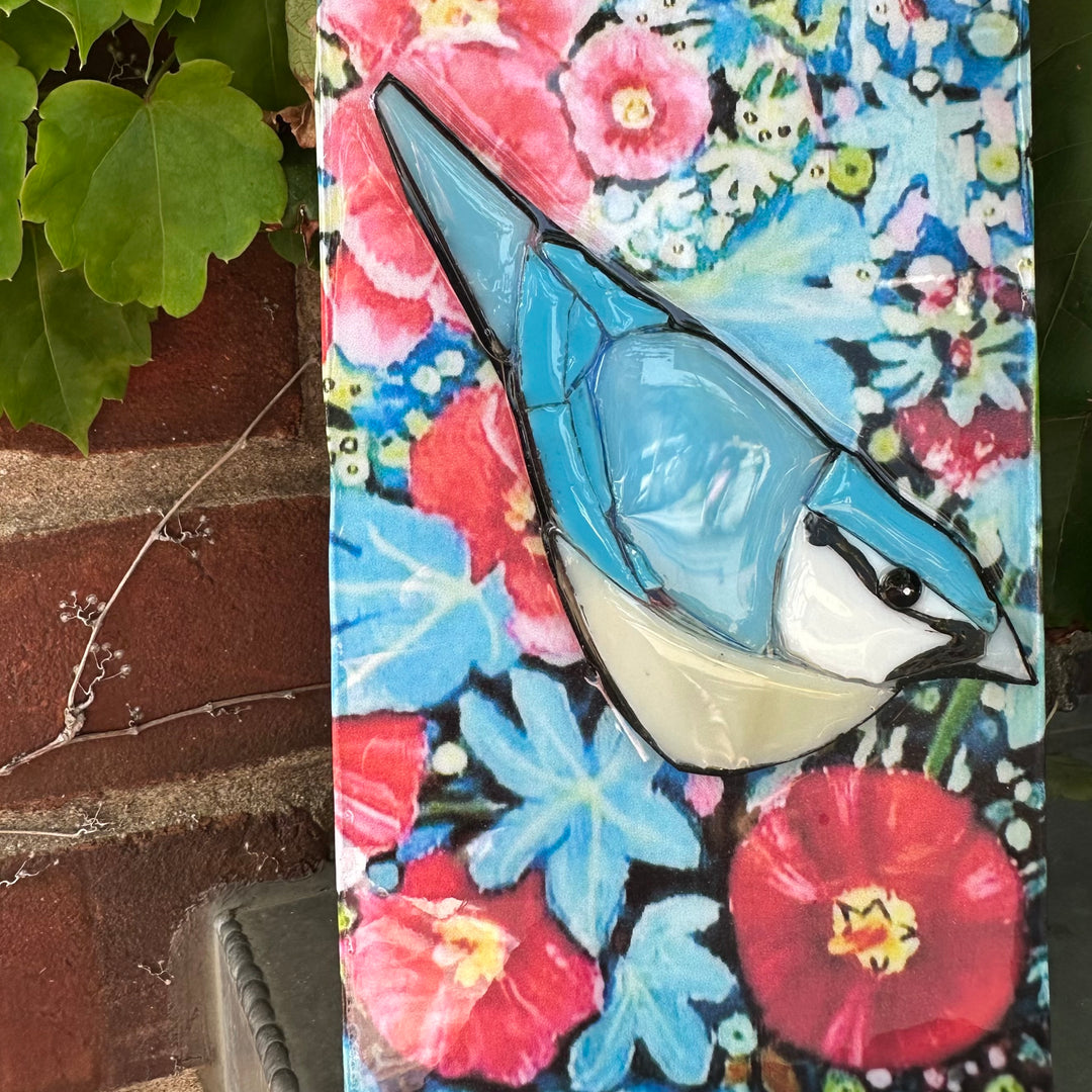 Nuthatch + Flower Mosaic