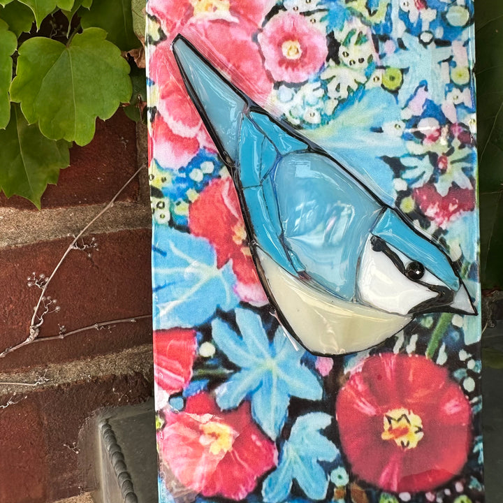 Nuthatch + Flower Mosaic