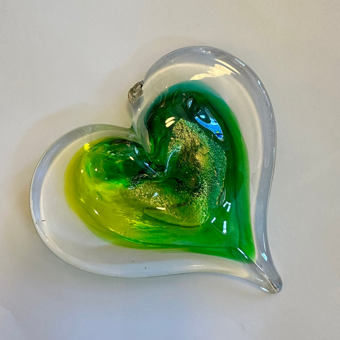 Medium Glass Heart - Swiss Alps