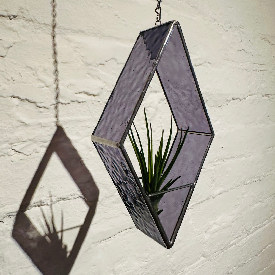 Stained Glass Air Plant Hanger Violet