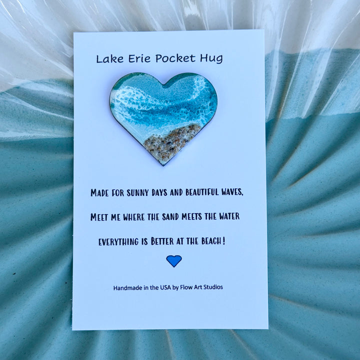 Turquoise Lake Erie Pocket Hug Card
