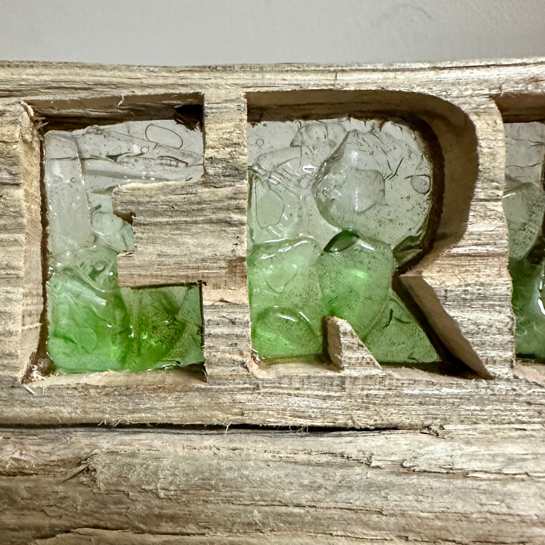 ERIE Driftwood + Beach Glass Small Stand