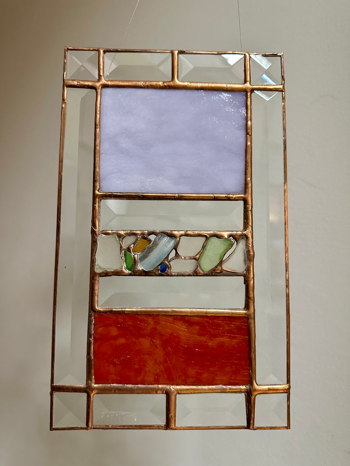 Lavender + Orange Glass Panel Copper