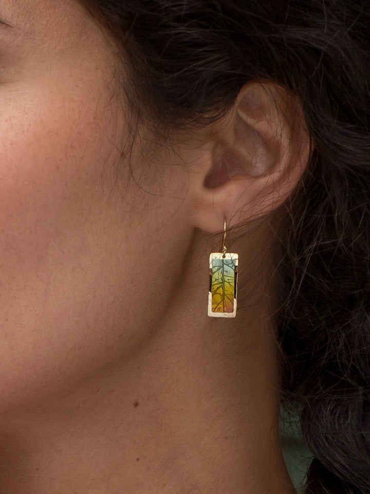 Eden Drop Earrings Peach