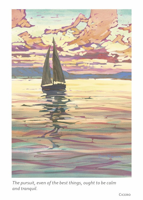 Birthday Card - Evening Sail