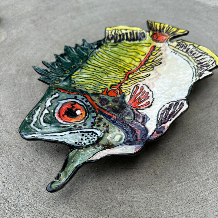 Fish Dish Extra Large Green Spike