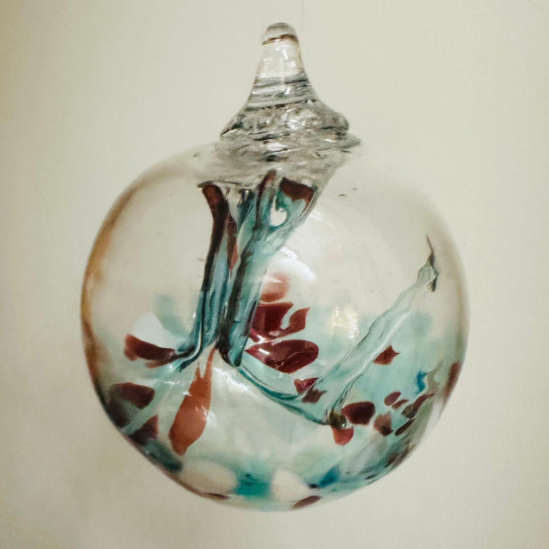 Large Wish Ornament - Teal, Red, + White