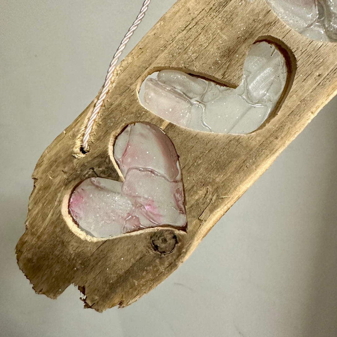 Driftwood LOVE Wall Hanging - Pink
