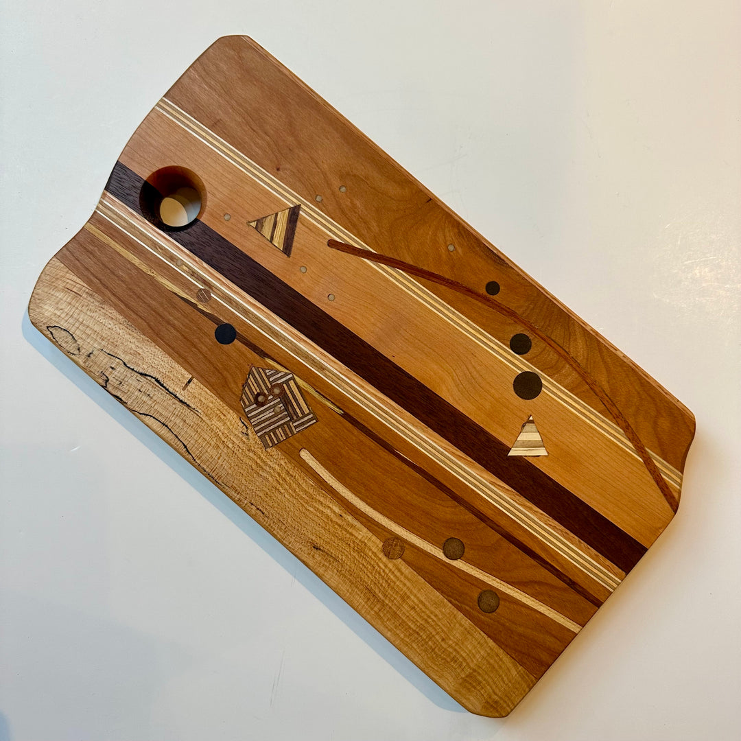 Wood Inlay Cheese Board