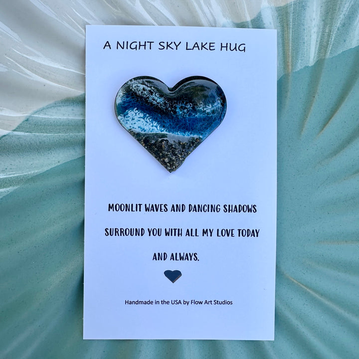 A Night Sky Lake Hug Card