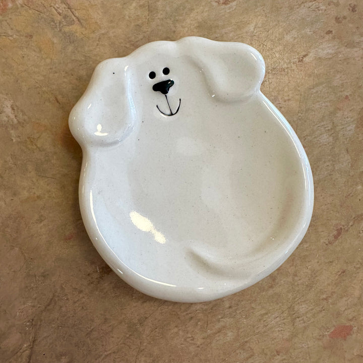 3" White Dog Dish