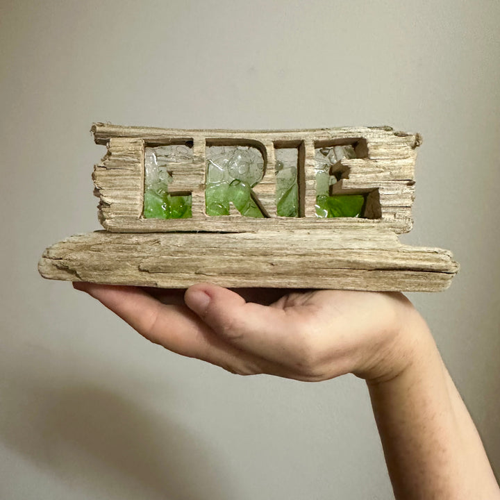 ERIE Driftwood + Beach Glass Small Stand