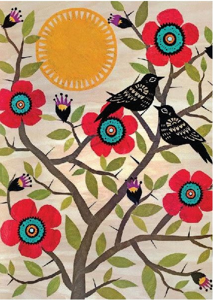 Birthday Card - Flowers Among the Thorns
