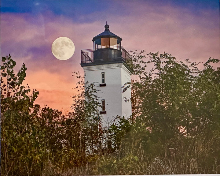 Presque Isle Lighthouse Moonrise #2