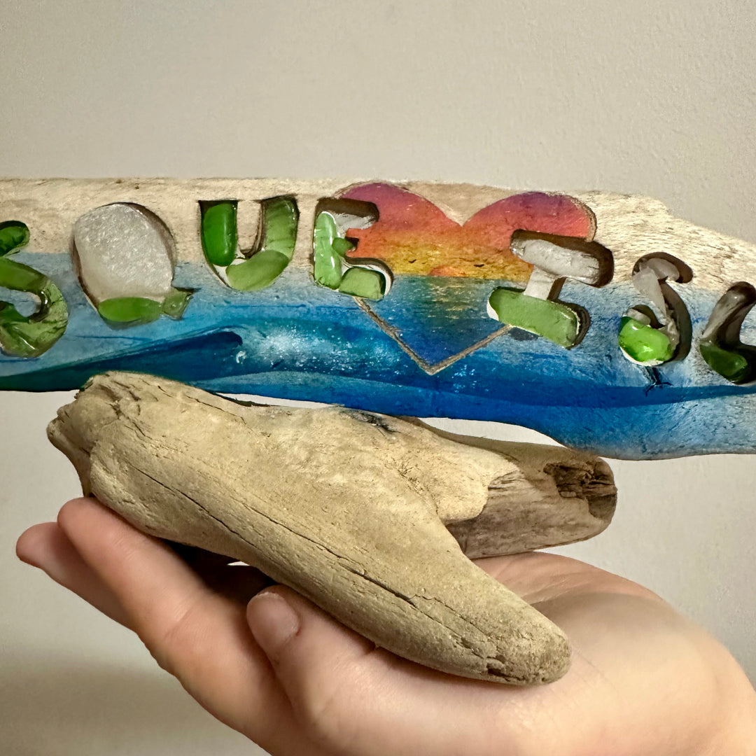 Driftwood + Beach Glass Presque Isle Large