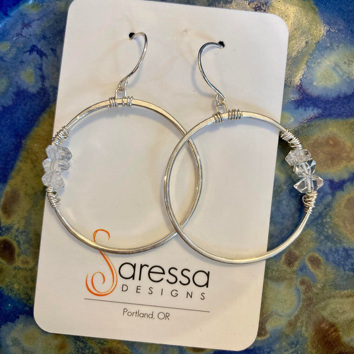 Gemini Hoops Sterling Silver